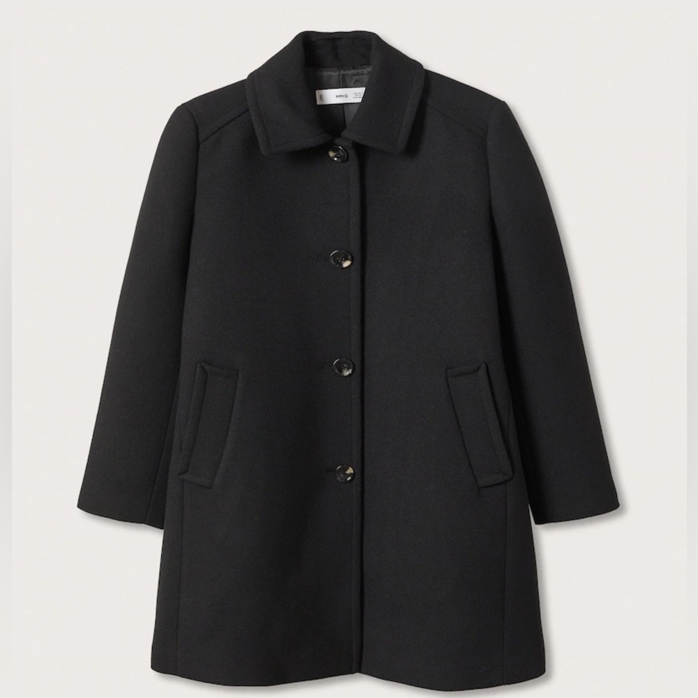 MANGO Coat - Black - Small